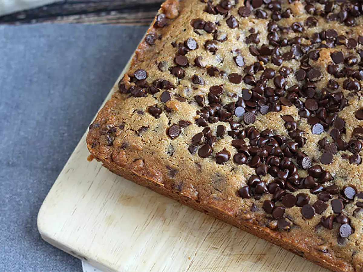 Csokoládé chip cookie torta - fotó 6