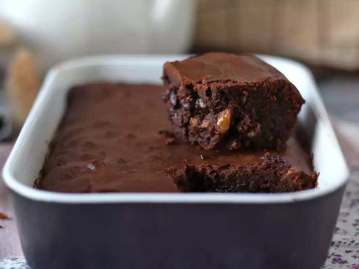 Csokoládé és dió brownie a légsütőben - fotó 5