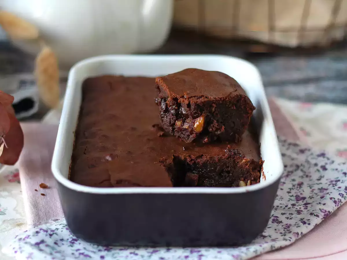 Csokoládé és dió brownie a légsütőben - fotó 8