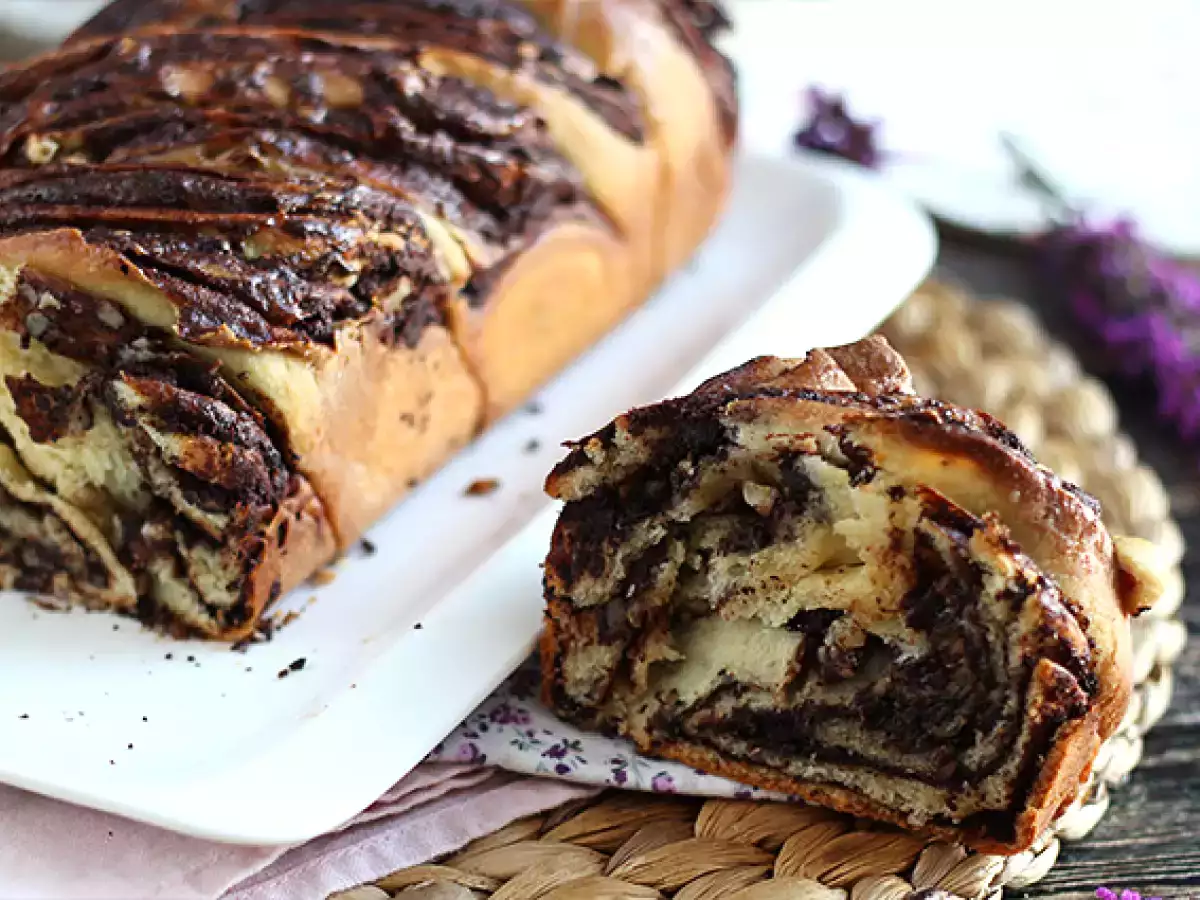 Csokoládé és mogyorós babka briós - fotó 2