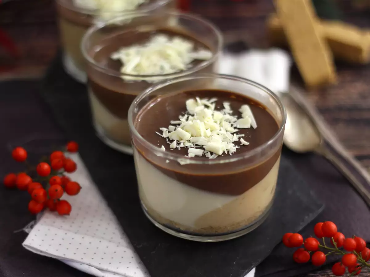 Csokoládé és nugát csészék. Egyszerű recept