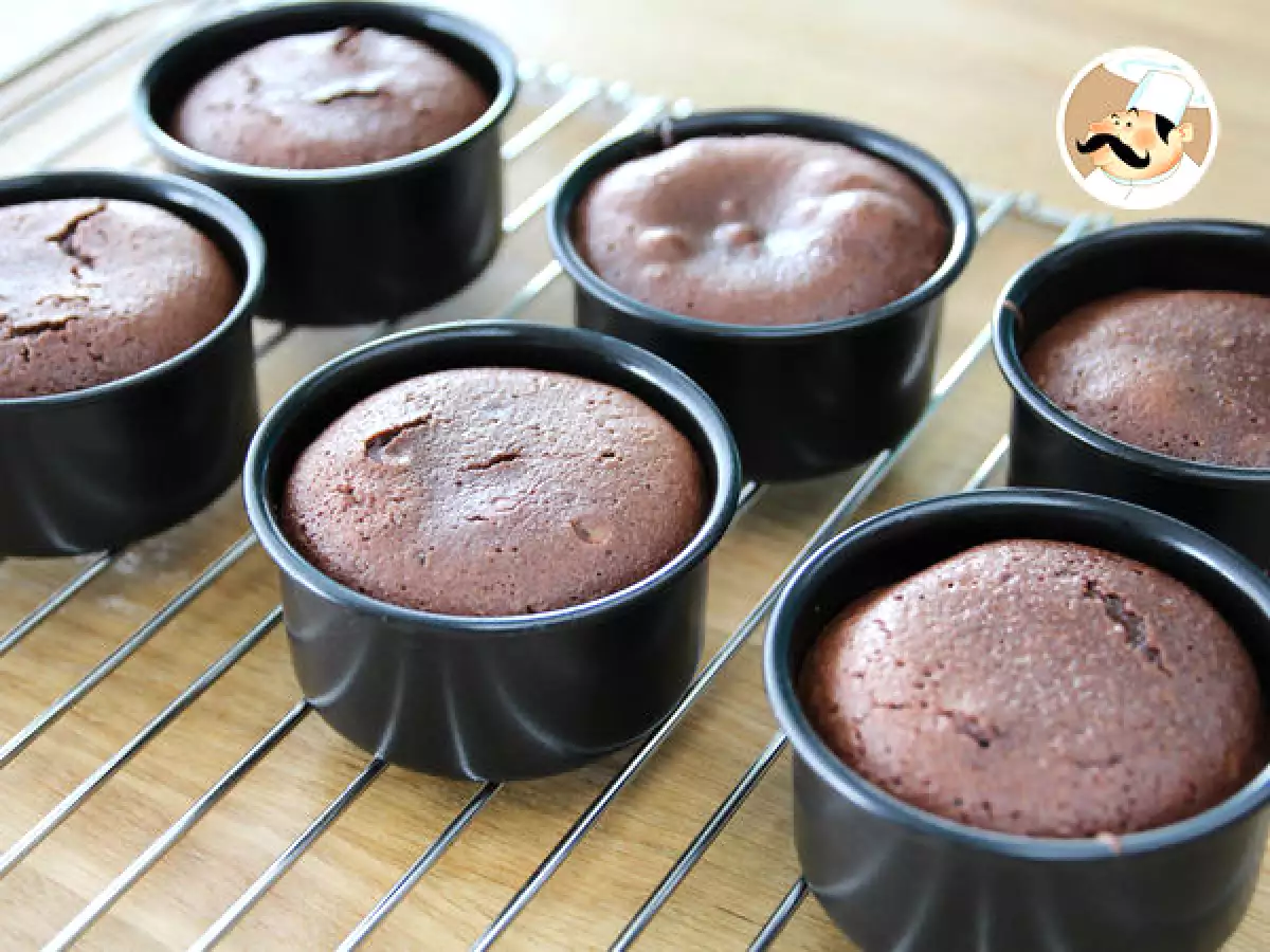 Csokoládé fondant ultra folyós közepével, lépésről lépésre - fotó 2