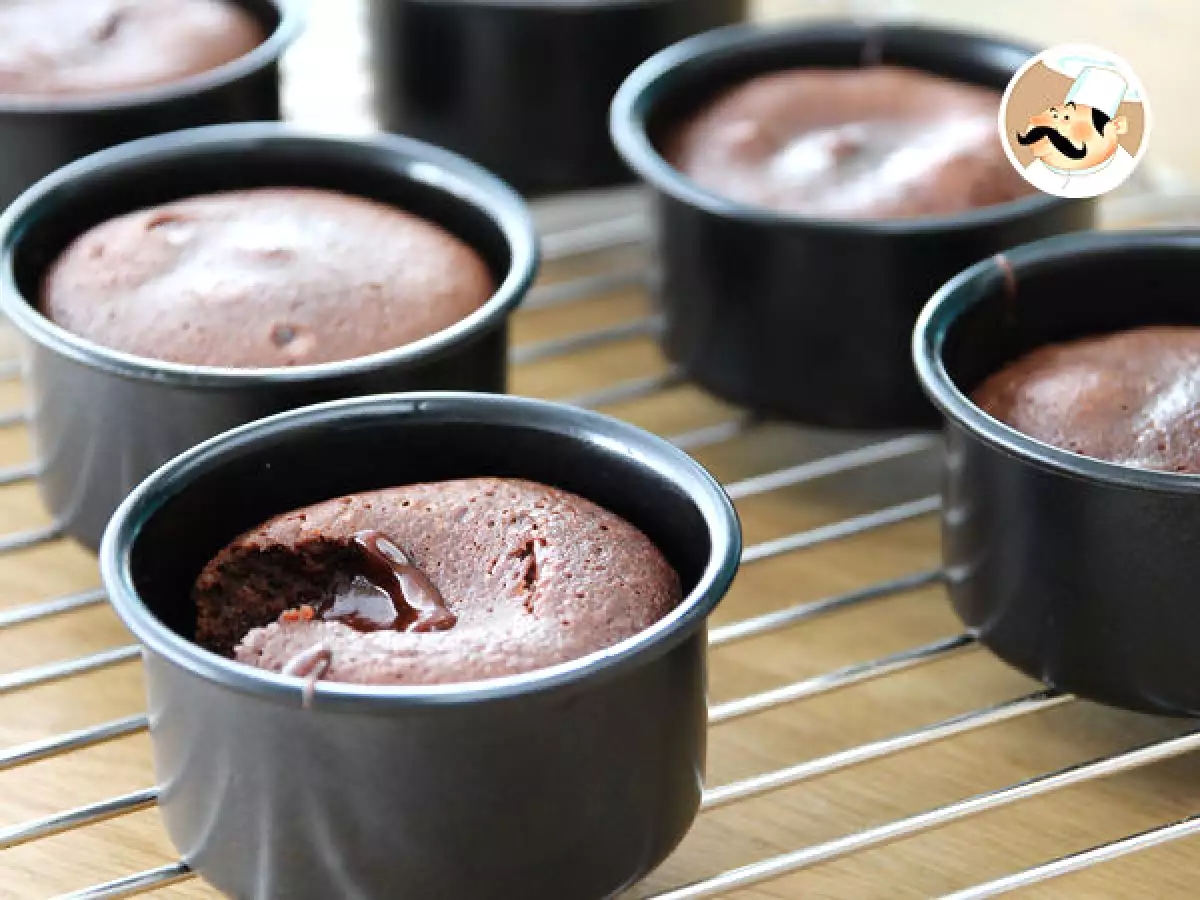 Csokoládé fondant ultra folyós közepével, lépésről lépésre - fotó 5