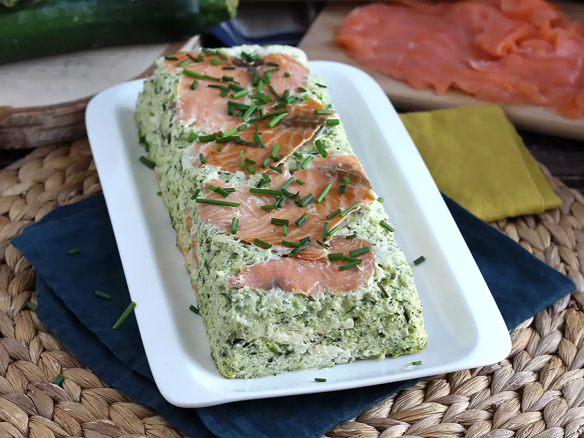 Cukkini és füstölt lazac terrine - fotó 5