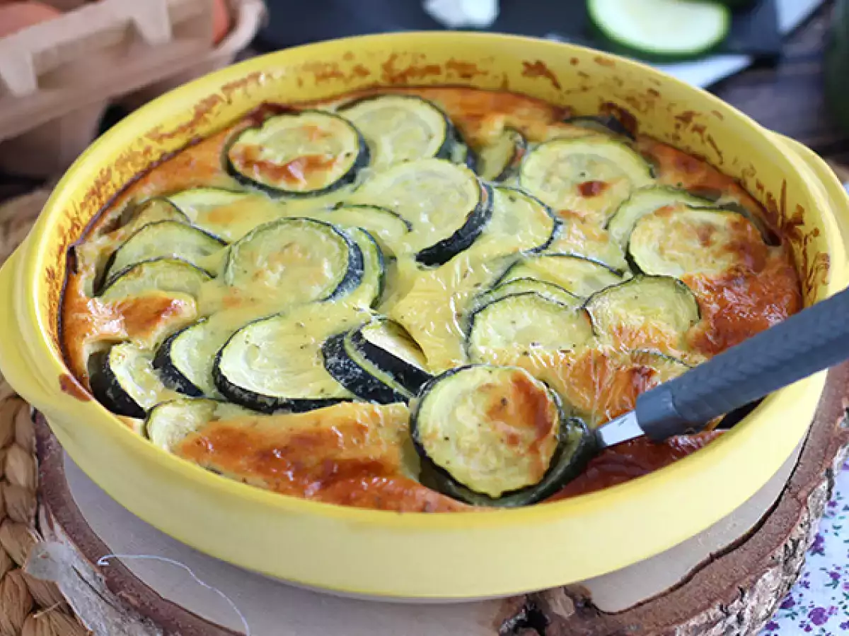 Cukkini és kecskesajtos clafoutis - fotó 2