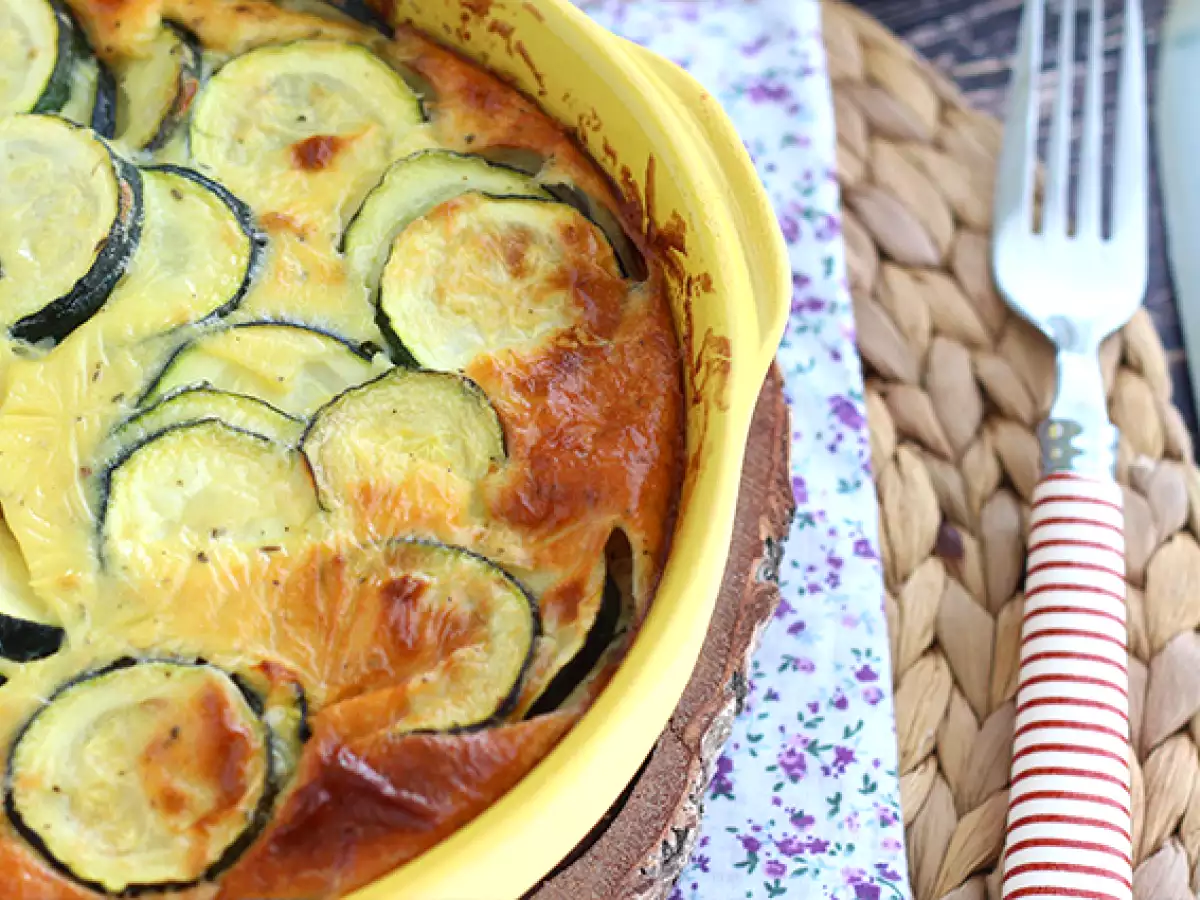 Cukkini és kecskesajtos clafoutis - fotó 3