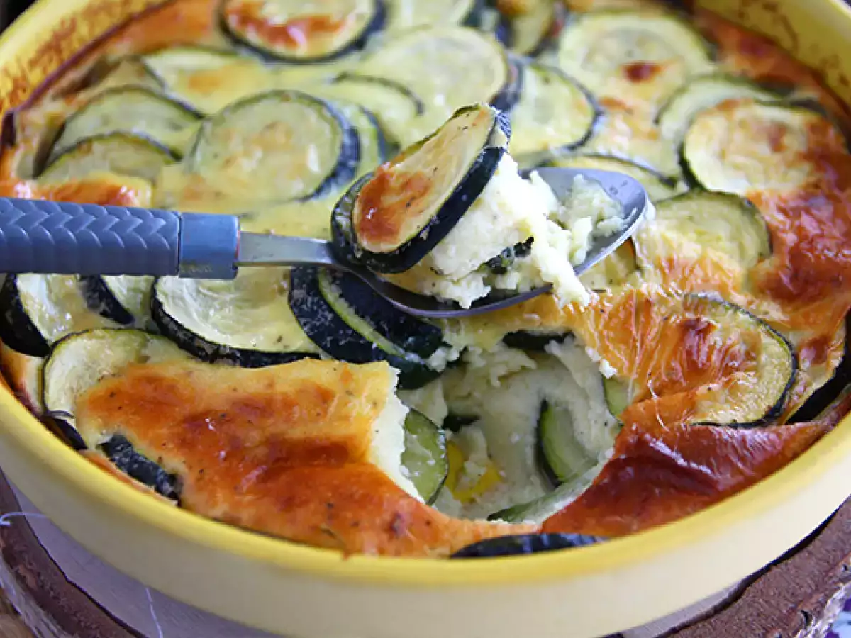 Cukkini és kecskesajtos clafoutis - fotó 4