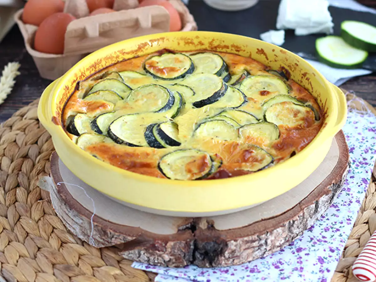Cukkini és kecskesajtos clafoutis - fotó 5