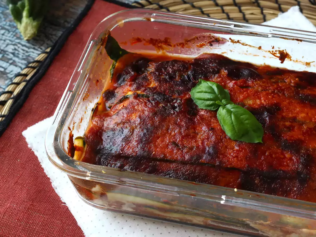 Cukkini parmigiana légfritőzben: gyors, könnyű és ropogós