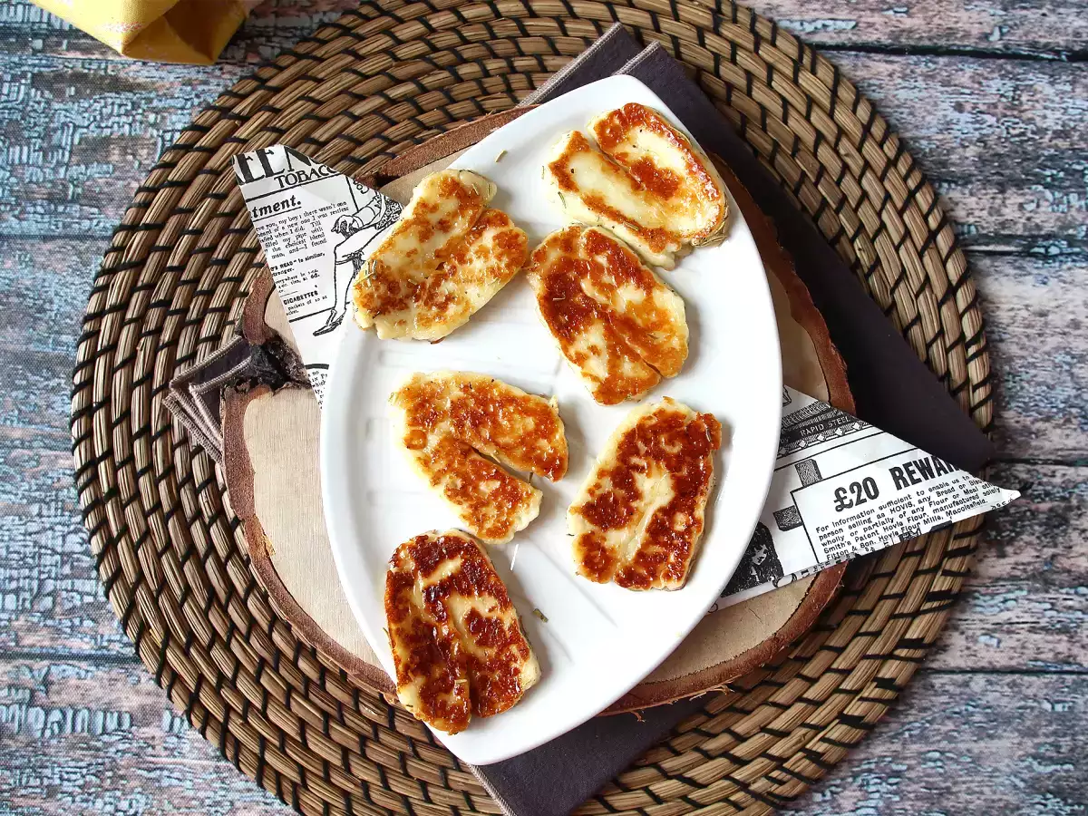 Édes-savanyú palacsintában sült halloumi mézzel és rozmaringgal - fotó 5