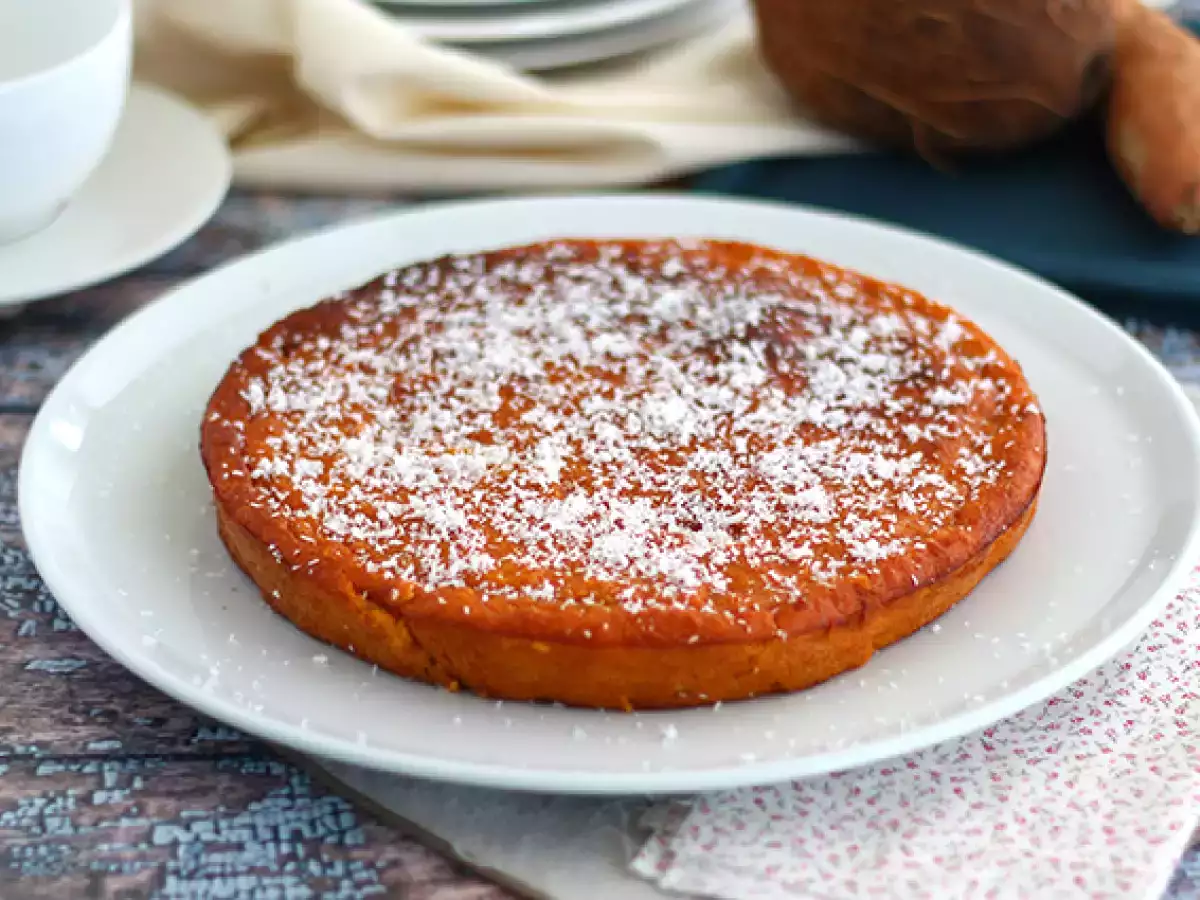 Édesburgonya és kókusz fondant torta - fotó 2