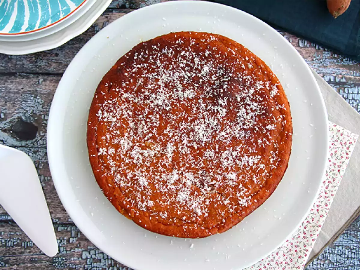 Édesburgonya és kókusz fondant torta - fotó 3