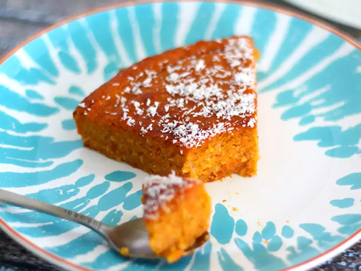 Édesburgonya és kókusz fondant torta - fotó 4