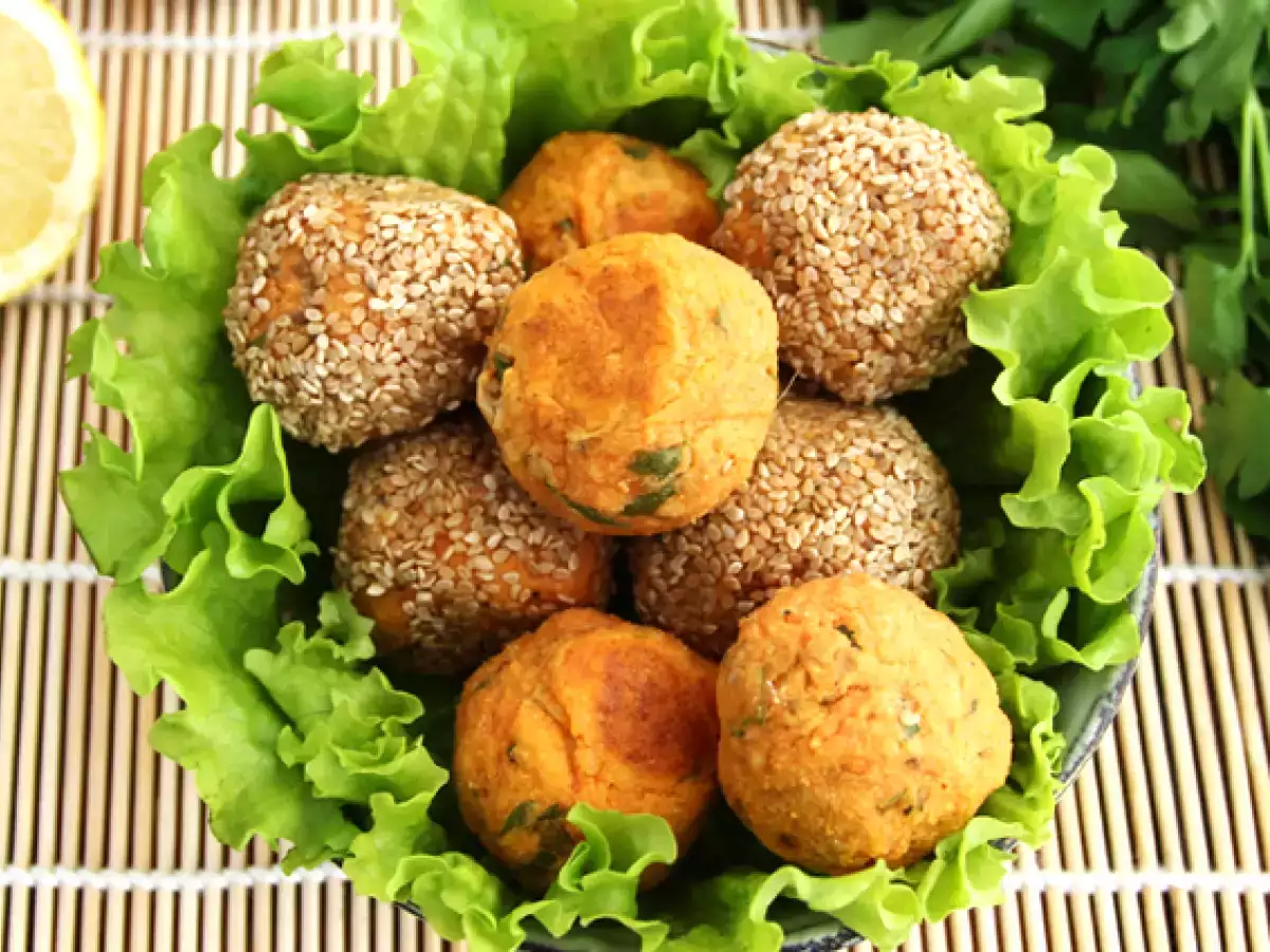 Édesburgonya falafel - fotó 3