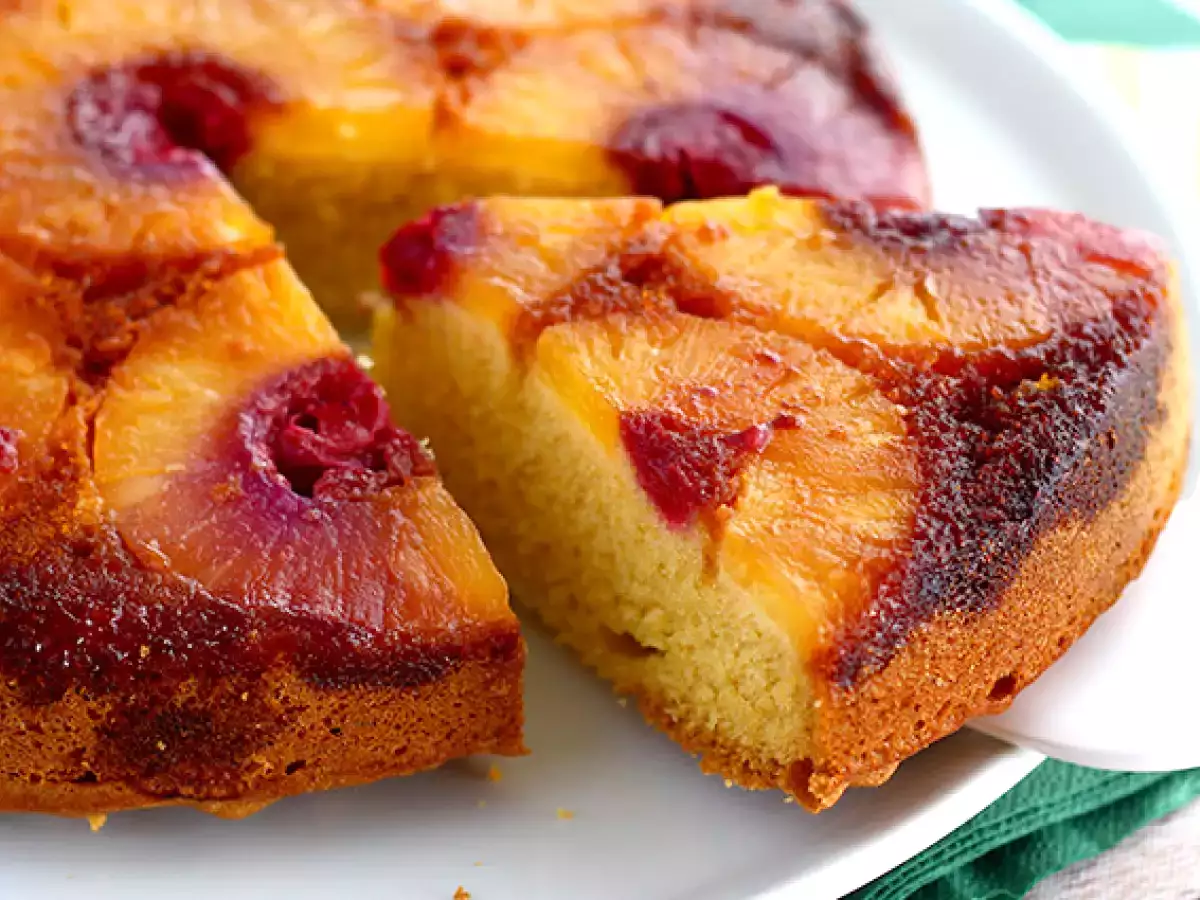 Egyszerű ananászos fejjel lefelé torta - fotó 3