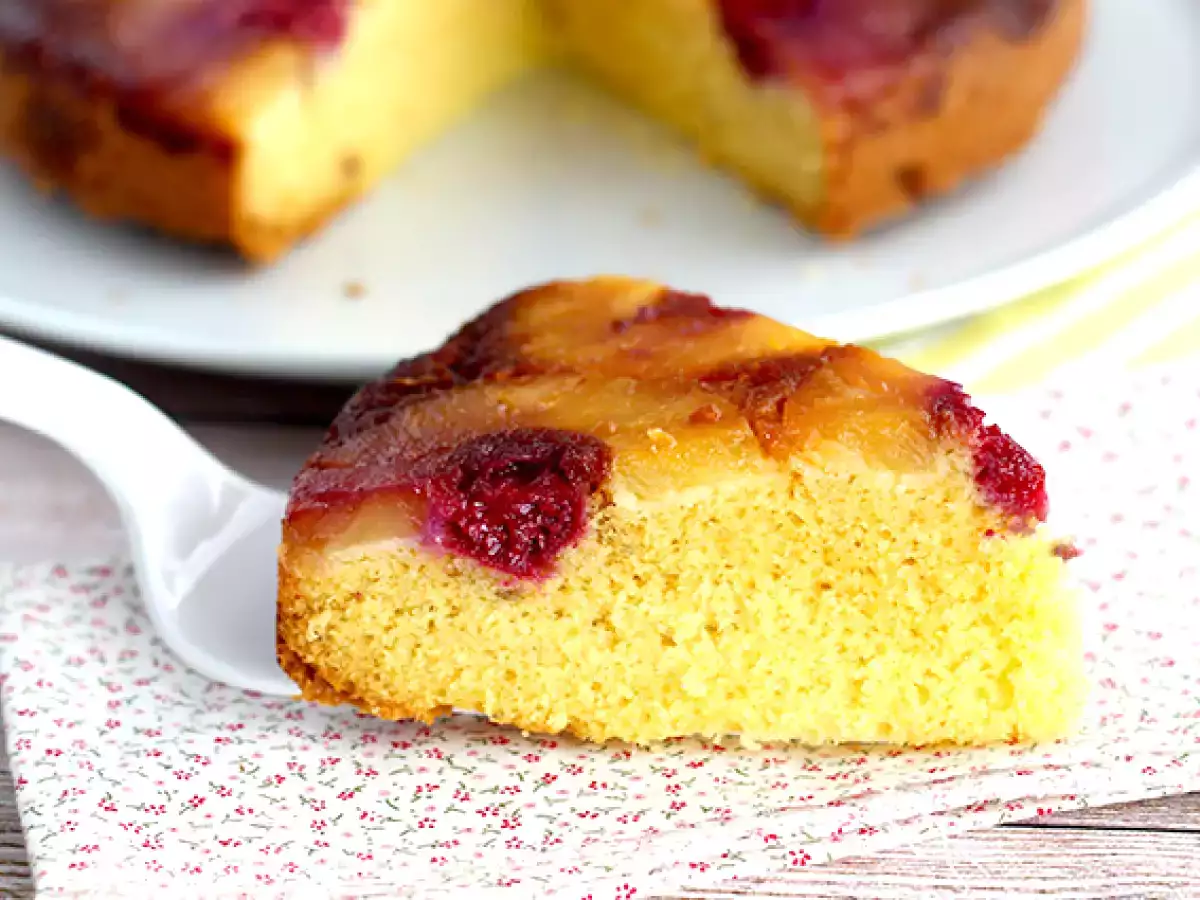 Egyszerű ananászos fejjel lefelé torta - fotó 4