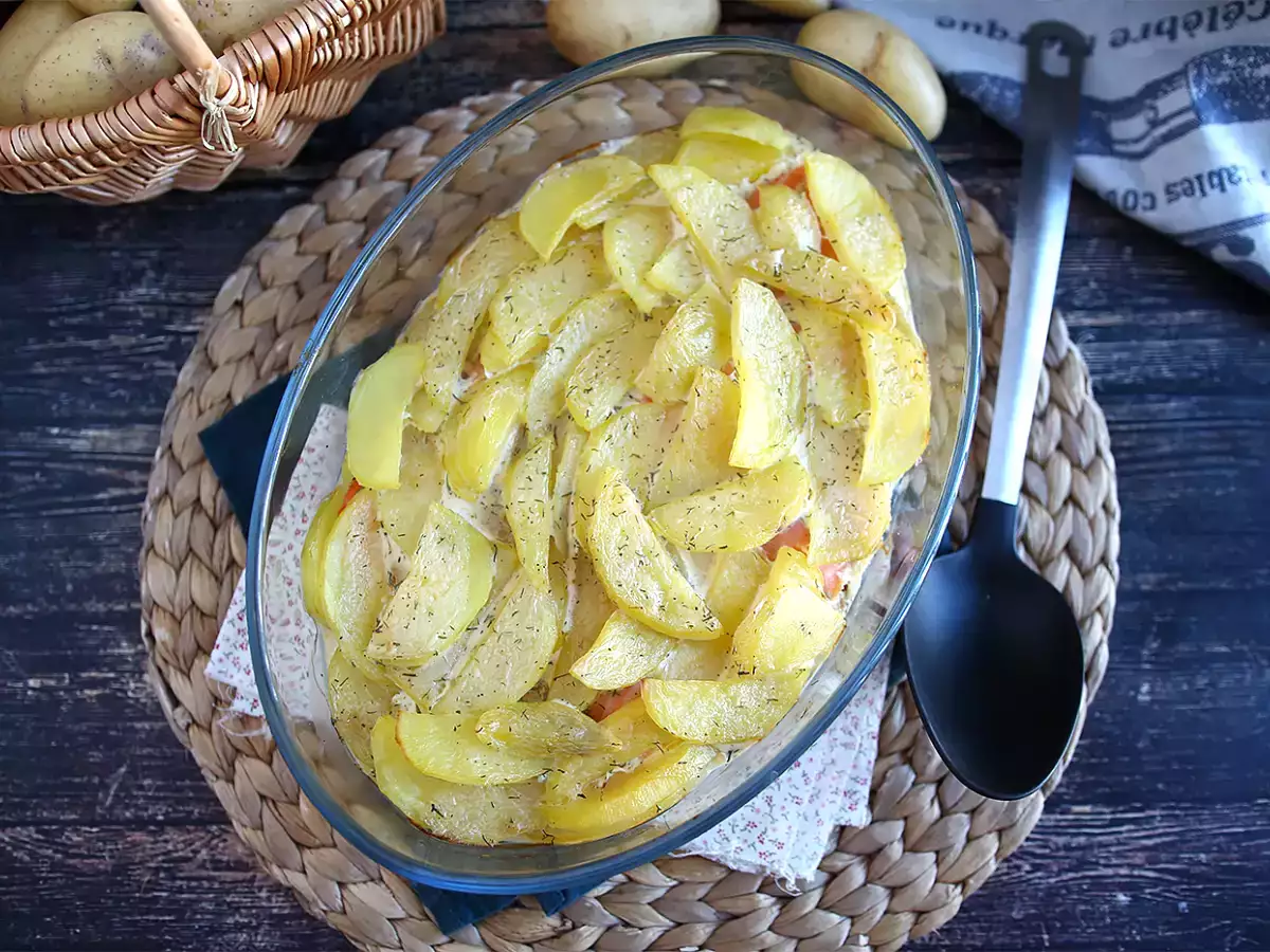 Egyszerű burgonyás és füstölt lazacos gratin! - fotó 4