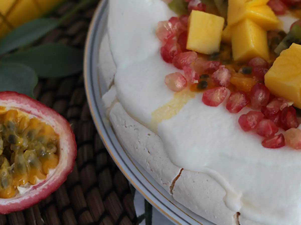 Egyszerű egzotikus gyümölcsös pavlova - fotó 5