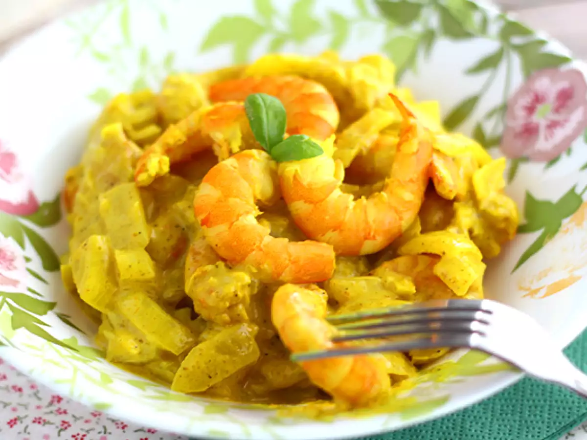Express garnélarák curry kókusztejjel - fotó 4