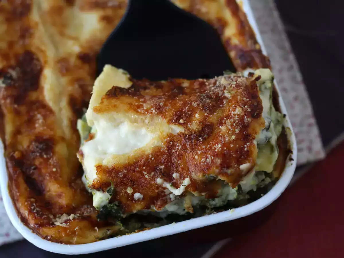 Extra olvadó ricotta és spenótos lasagne - fotó 5