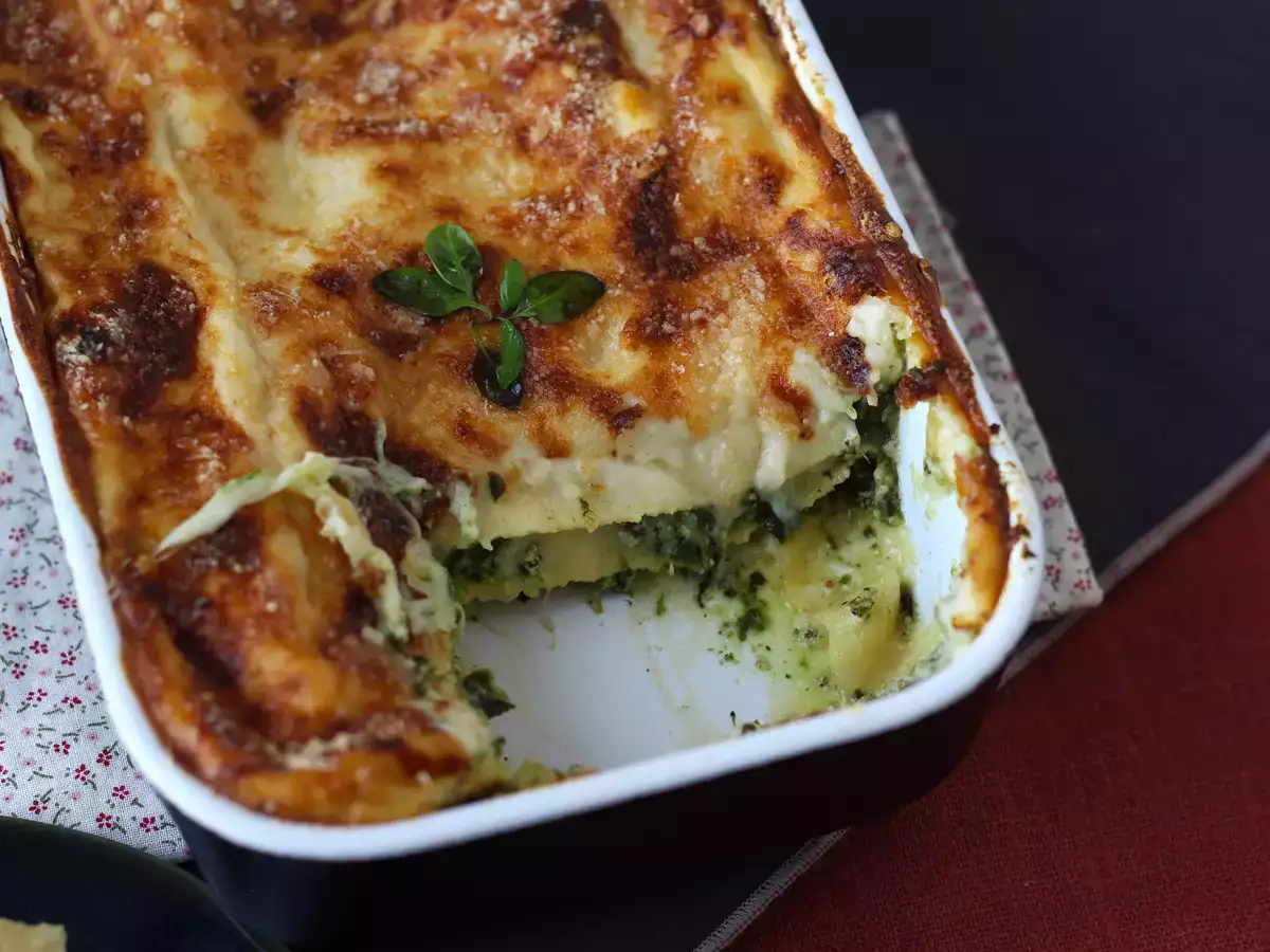 Extra olvadó ricotta és spenótos lasagne - fotó 6