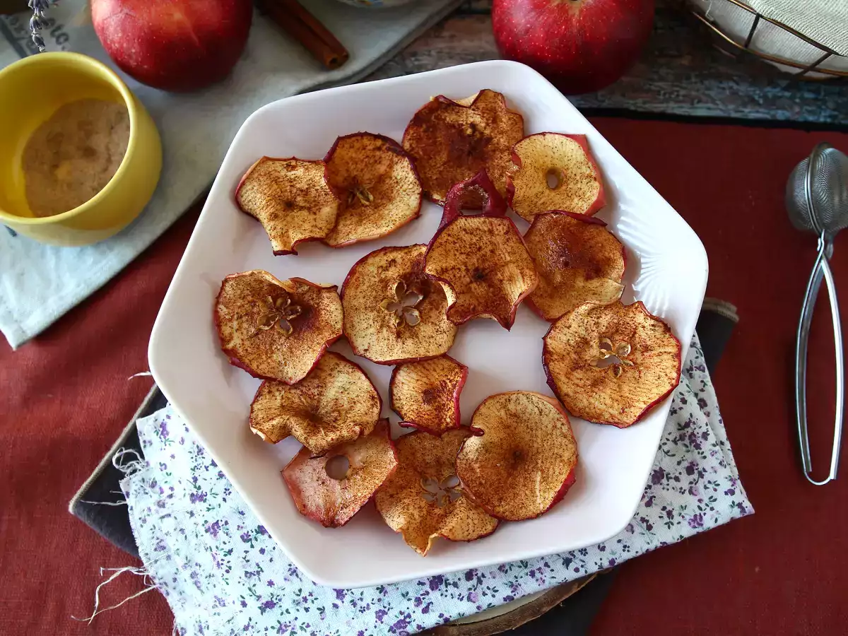 Fahéjas alma chips Air Fryerrel - fotó 7