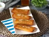 Feta Saganaki, a görög recept a feta-mézes ropogtatnivalókhoz, fotó 1