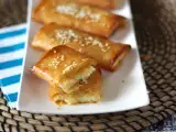 Feta Saganaki, a görög recept a feta-mézes ropogtatnivalókhoz, fotó 2