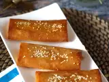 Feta Saganaki, a görög recept a feta-mézes ropogtatnivalókhoz, fotó 3