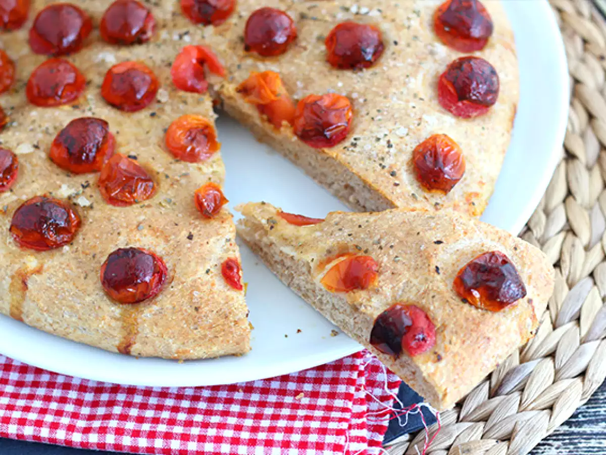 Focaccia cseresznyeparadicsommal - fotó 4