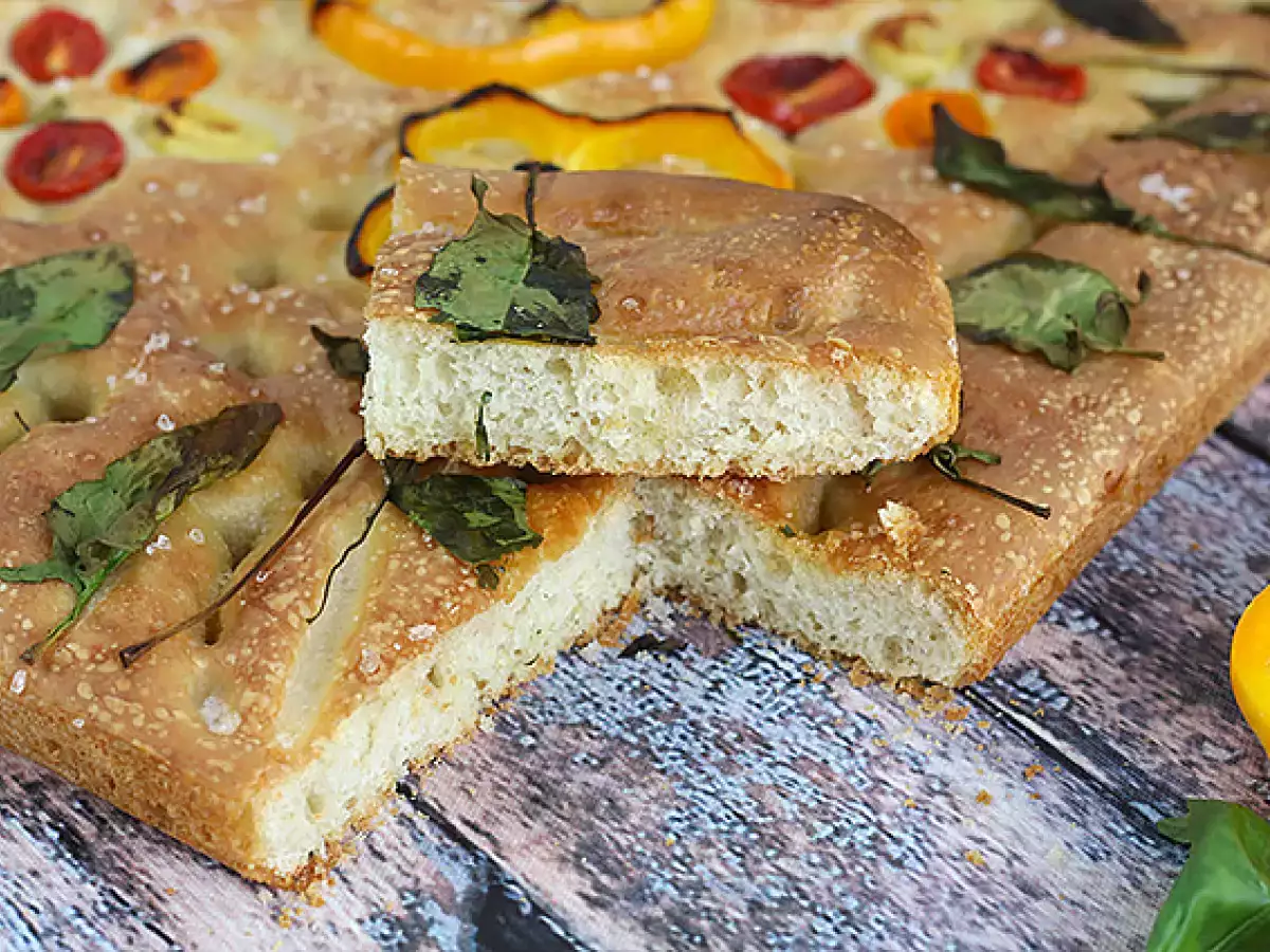 Focaccia virágok - focaccia art