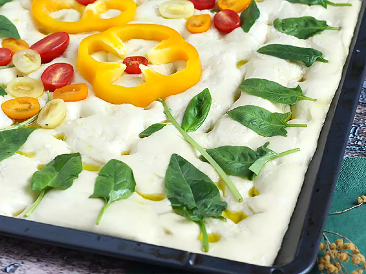 Focaccia virágok - focaccia art - fotó 5