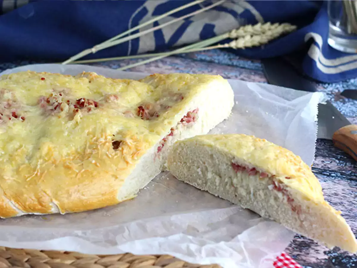 Fougasse szalonnával és hagymával - fotó 2