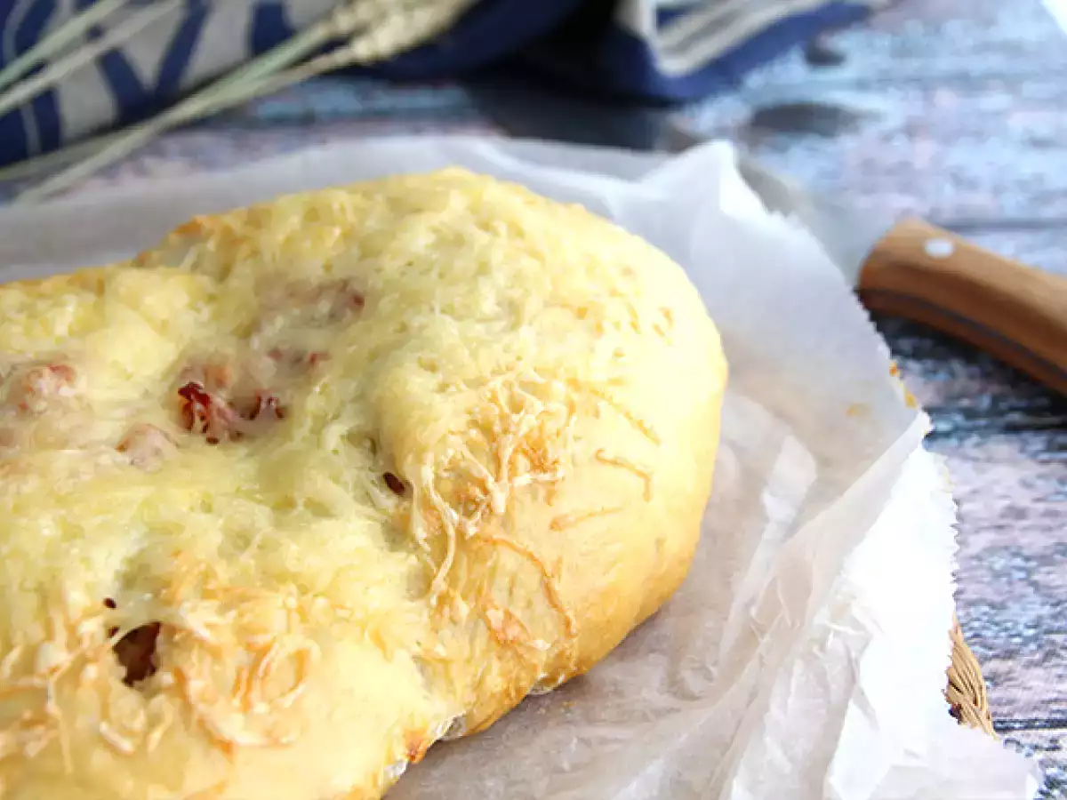 Fougasse szalonnával és hagymával - fotó 3