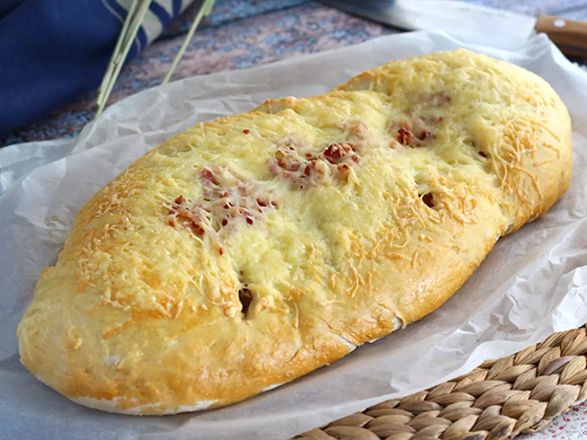 Fougasse szalonnával és hagymával - fotó 4