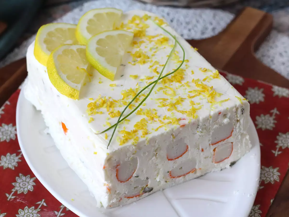 Főzés nélküli surimi-terrine: egyszerű, hideg előétel, tökéletes a nyári időszakra - fotó 3