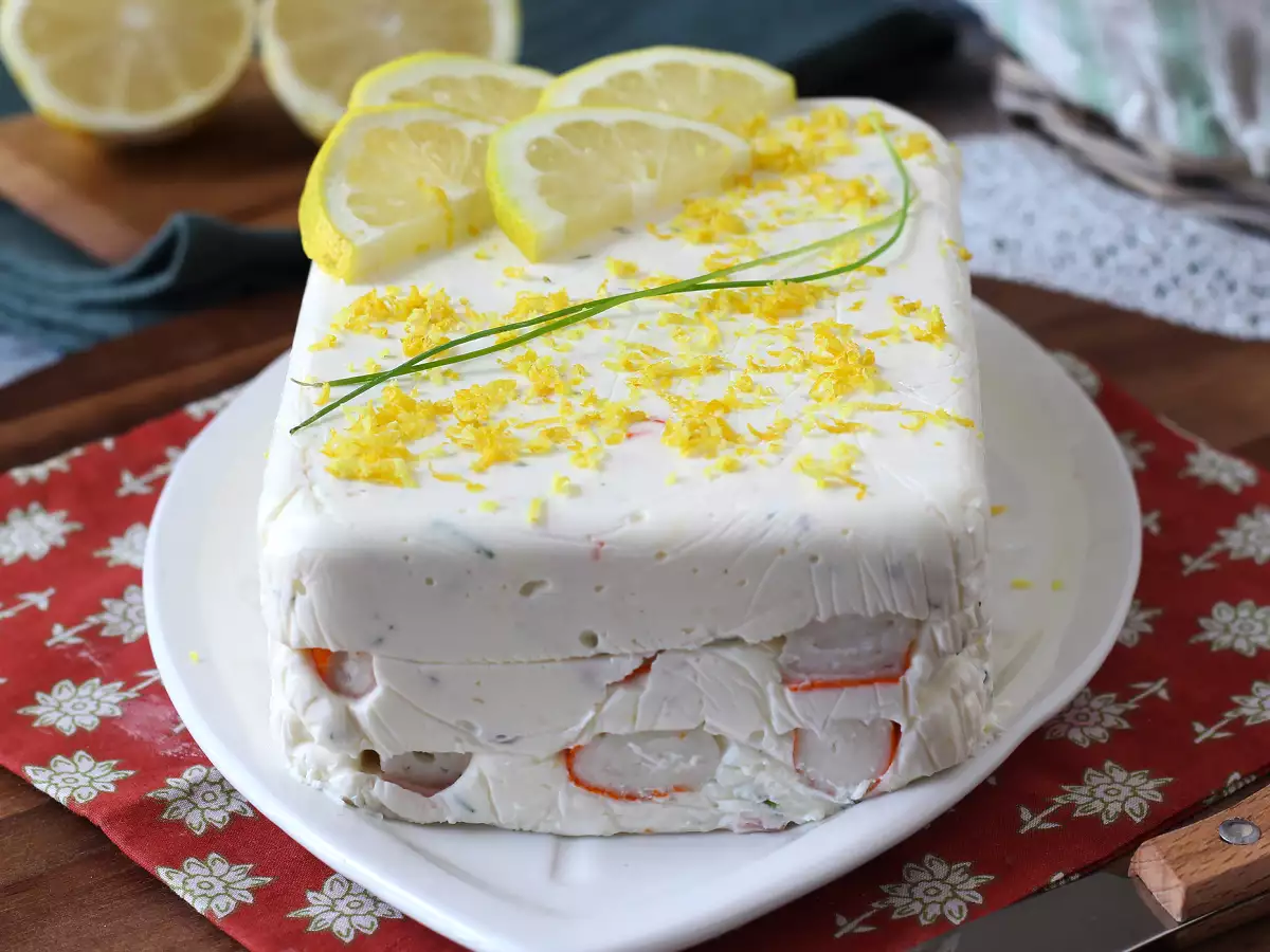 Főzés nélküli surimi-terrine: egyszerű, hideg előétel, tökéletes a nyári időszakra - fotó 6