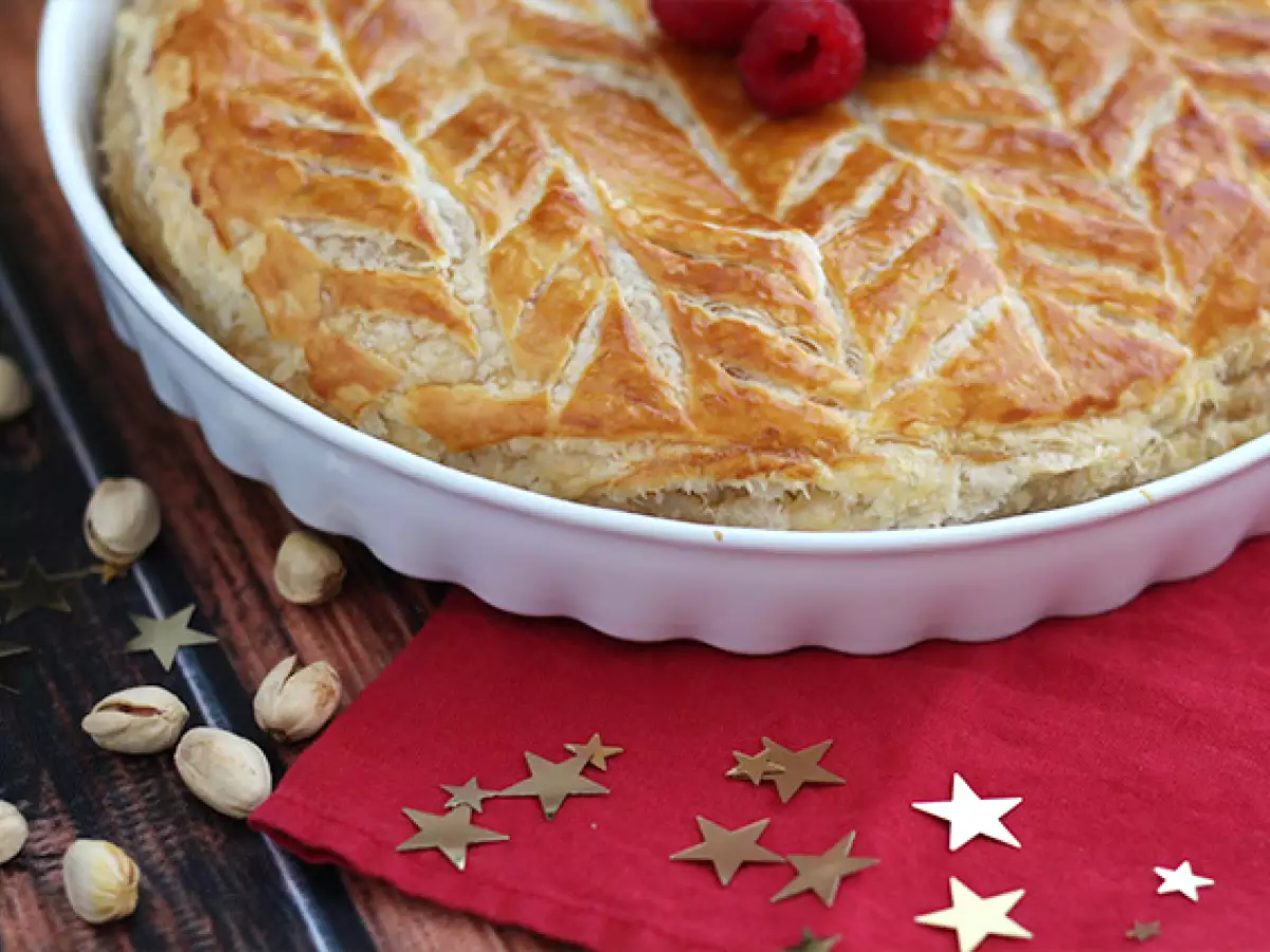 Frangipane málna pisztácia galette des rois - fotó 2
