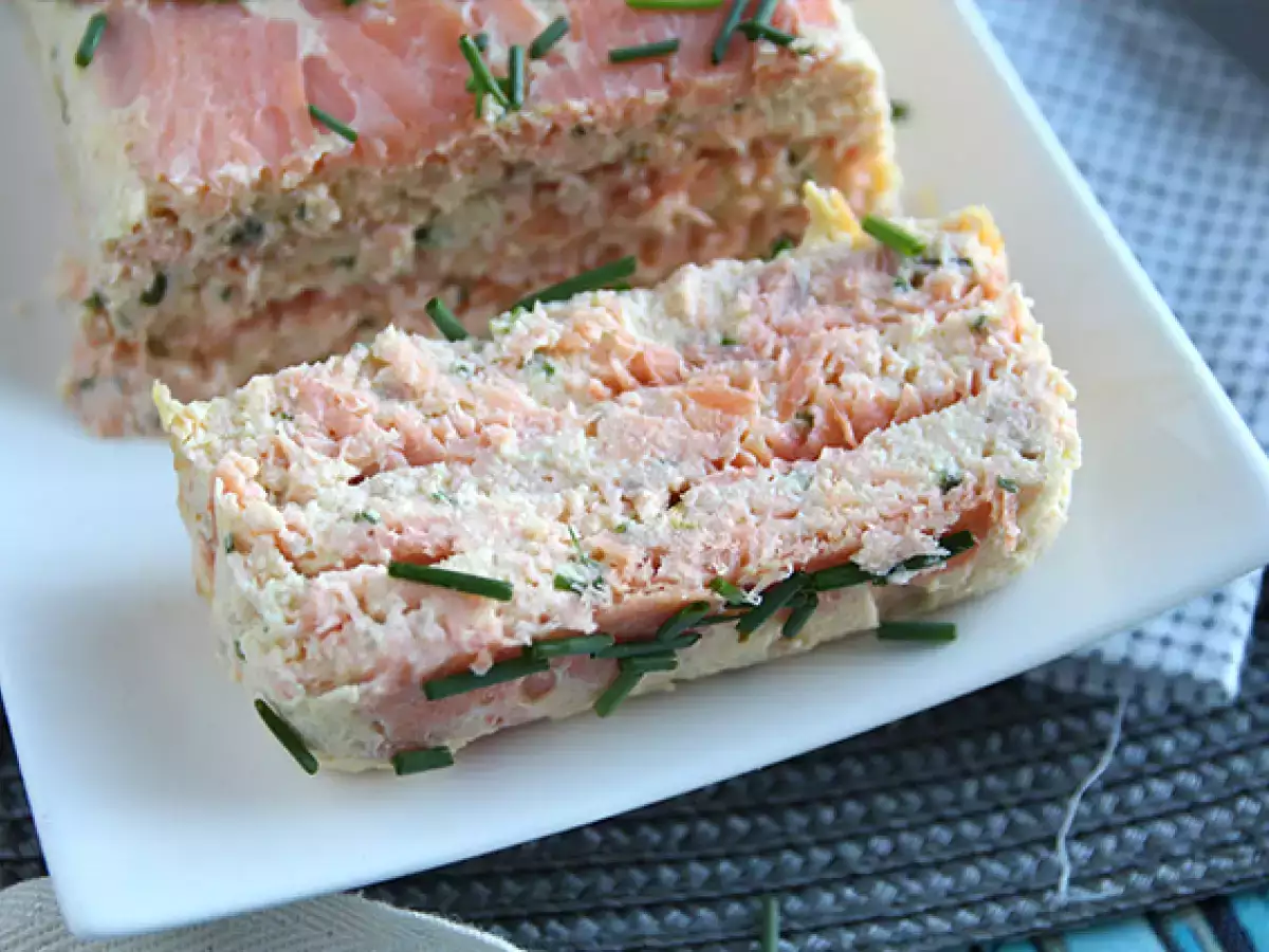 Friss lazac és füstölt lazac terrine - fotó 2