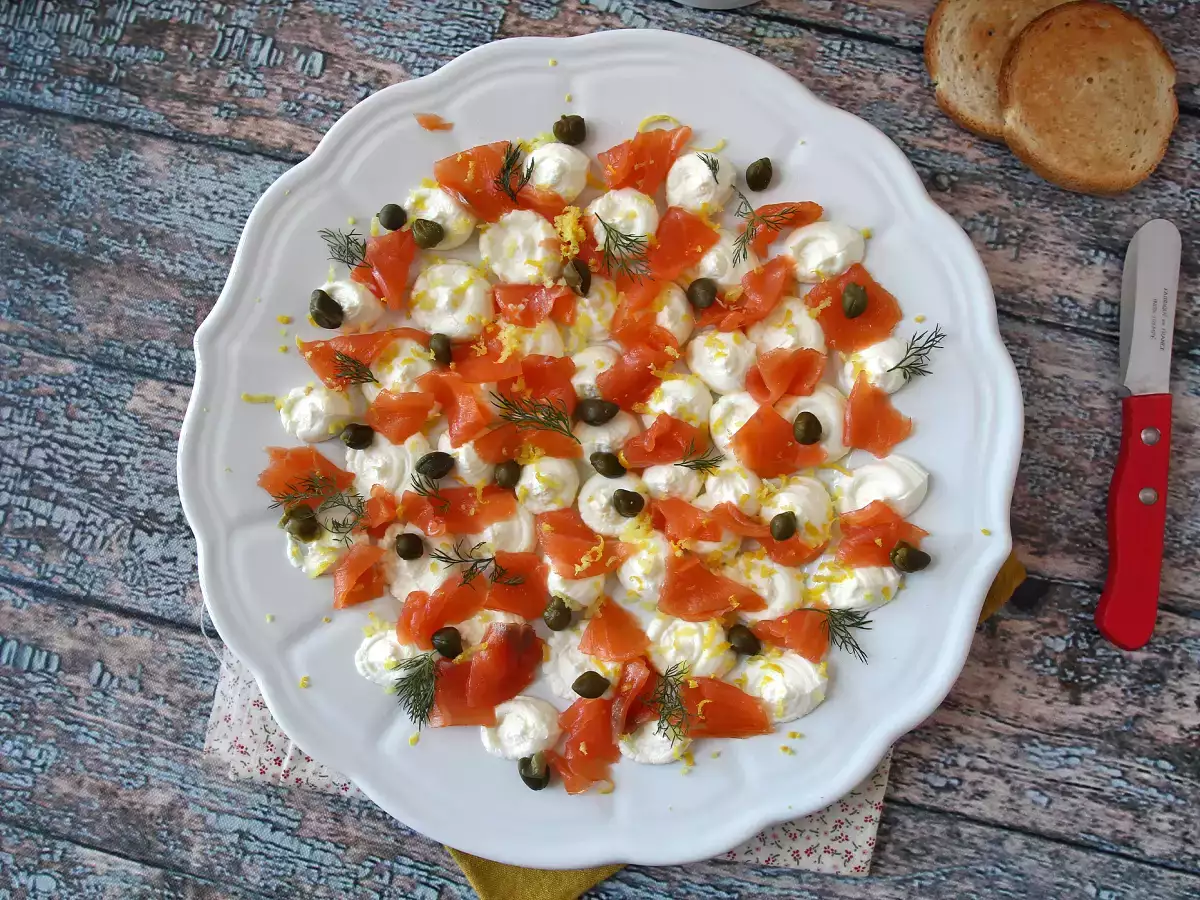 Füstölt lazac aperitif kenhető - fotó 8