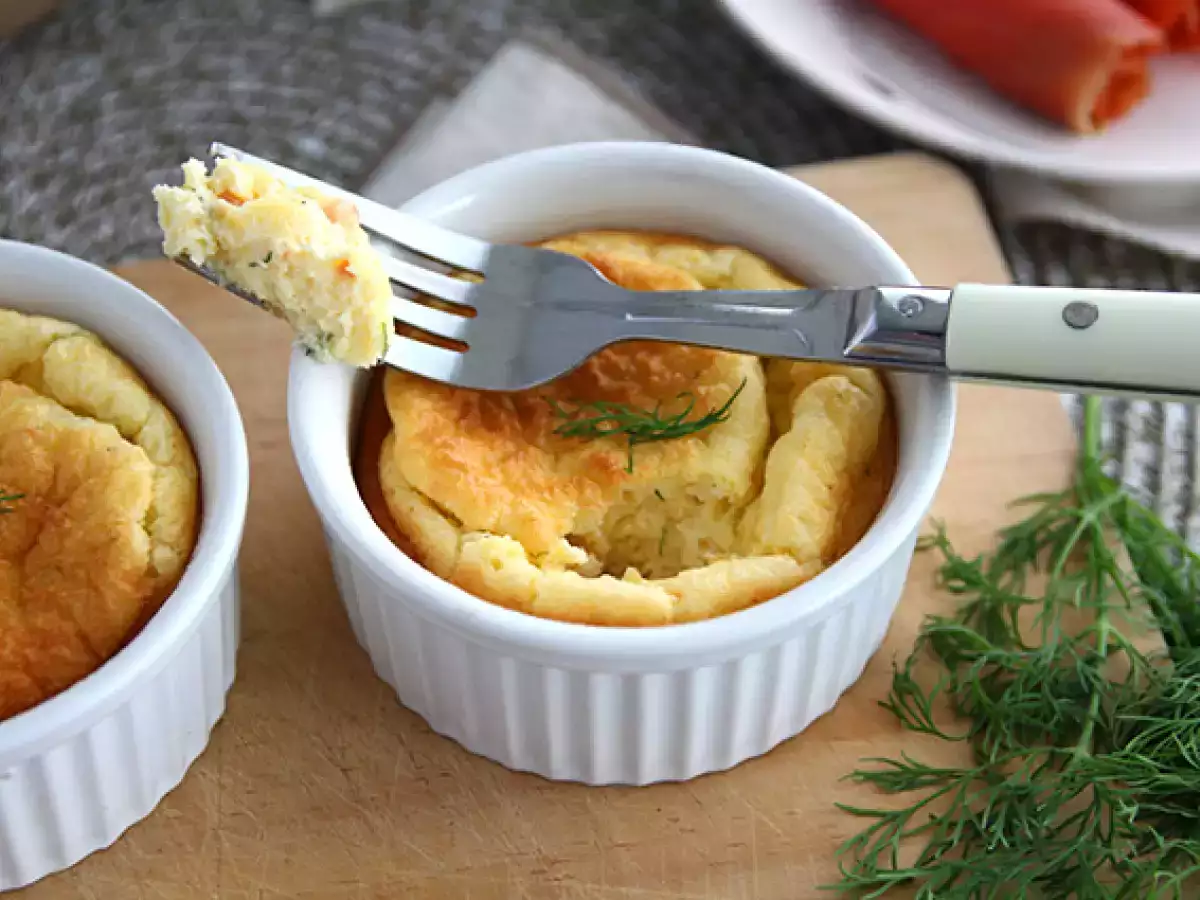 Füstölt lazac és fromage frais szuflé - fotó 2