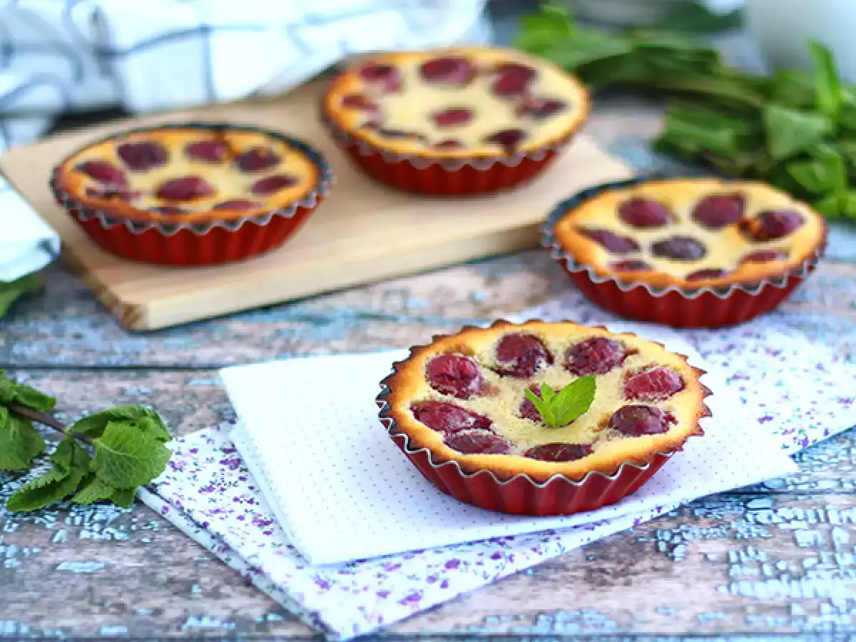 Gluténmentes mini cseresznye clafoutis - fotó 2