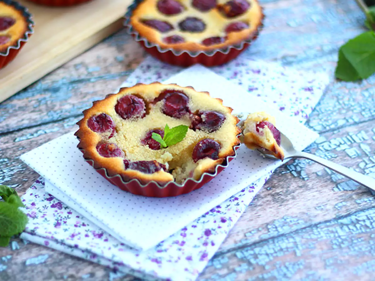 Gluténmentes mini cseresznye clafoutis - fotó 3