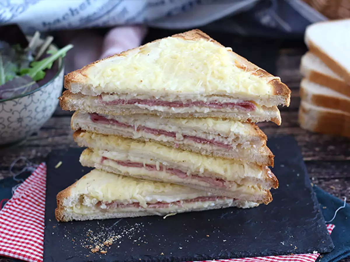 Gourmet croque-monsieur béchamel mártással - fotó 3