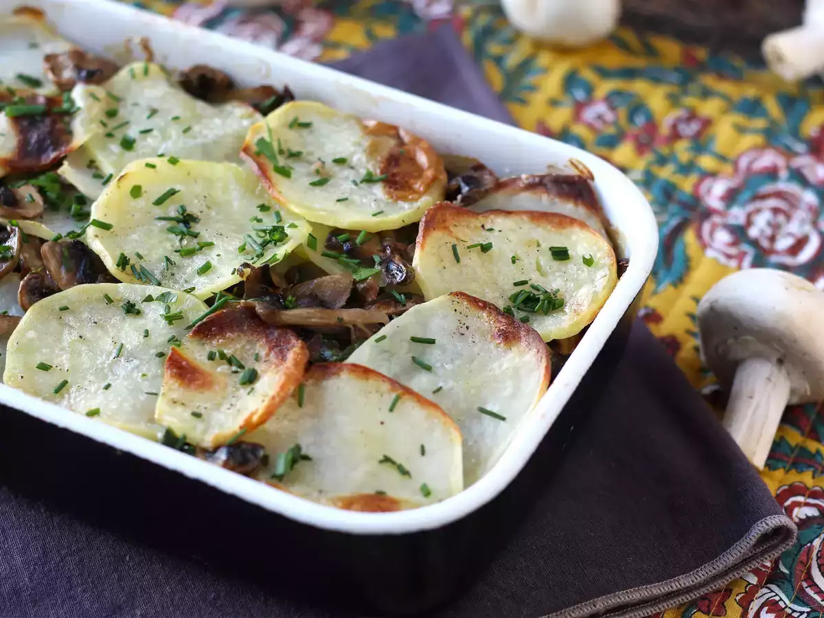 Gratin burgonya gombával - fotó 3