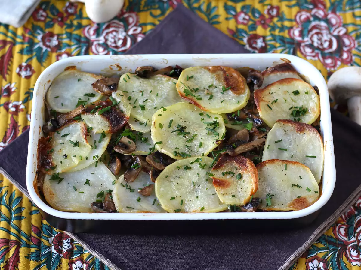 Gratin burgonya gombával - fotó 5