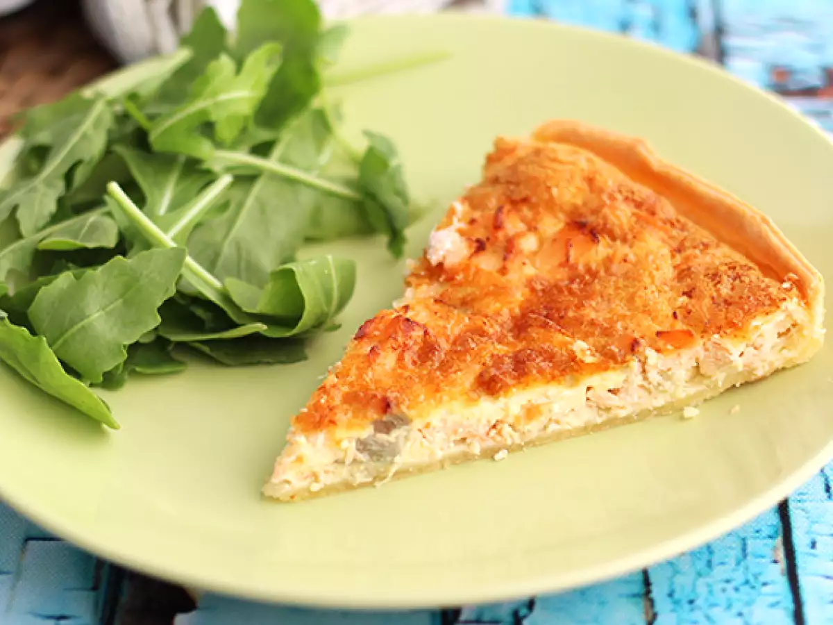 Gyors és egyszerű lazacos quiche - fotó 2