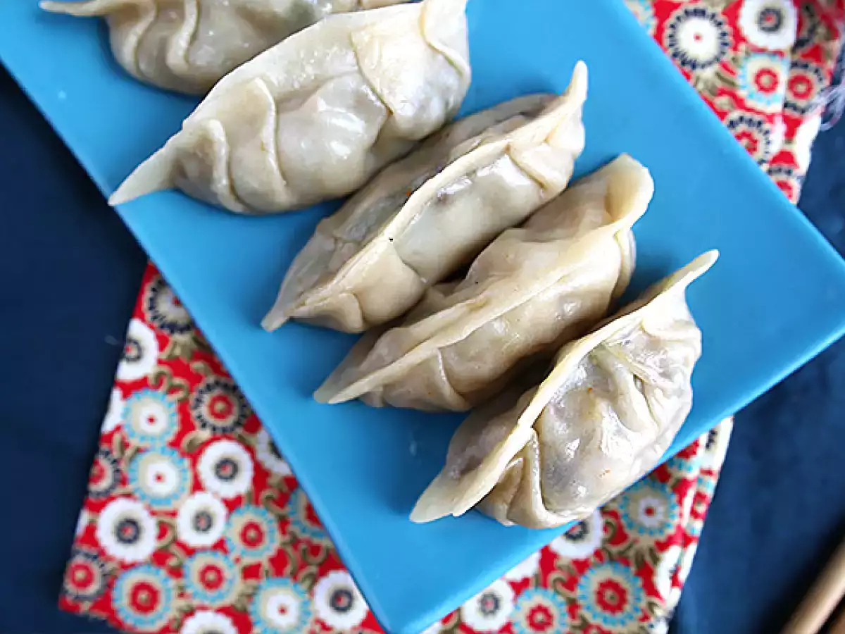 Gyozas csirkével, sárgarépával és gombával - fotó 4