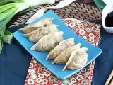 Gyozas csirkével, sárgarépával és gombával, fotó 1