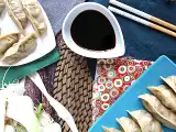 Gyozas csirkével, sárgarépával és gombával, fotó 2